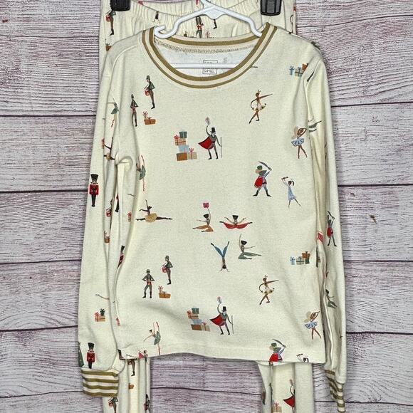Sara Sherman Samuel West Elm Nutcracker Christmas Girls 2 Piece PJ Set Size 12 - Picture 4 of 8